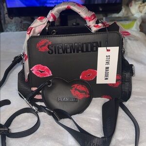 Steve Madden Kiss Bevelyn Handbag with Scarf